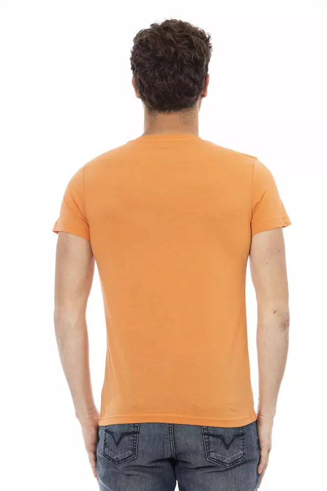 Trussardi Action Orange Cotton Men T-Shirt