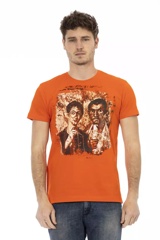 Trussardi Action Orange Cotton Men T-Shirt