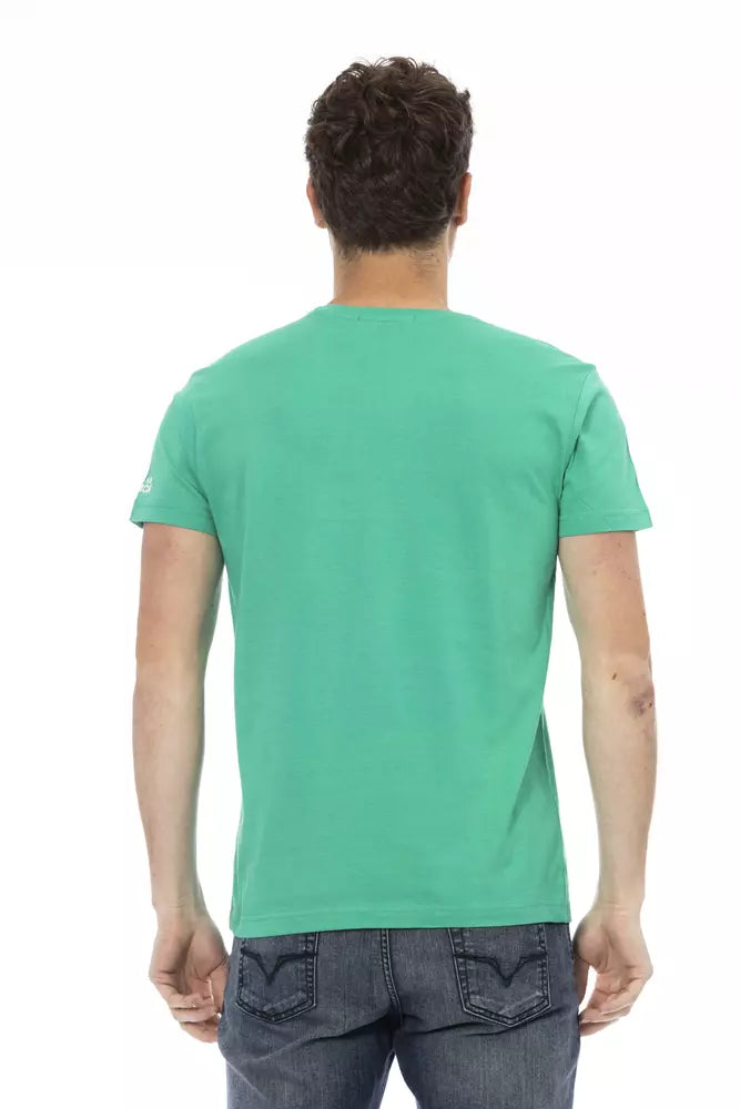 Trussardi Action Green Cotton Men T-Shirt