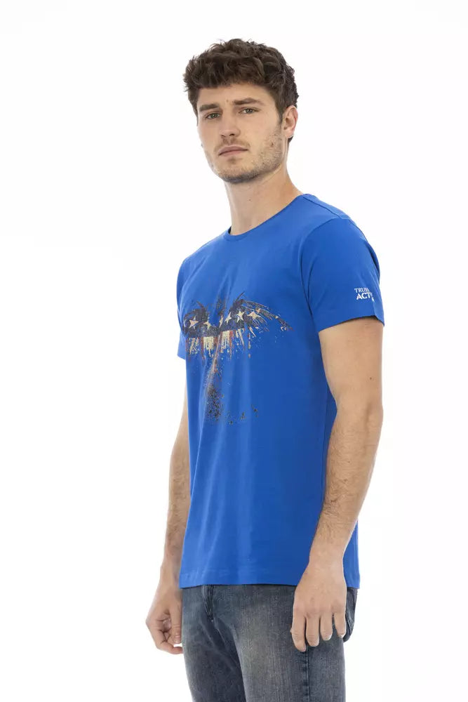 Trussardi Action Blue Cotton Men T-Shirt