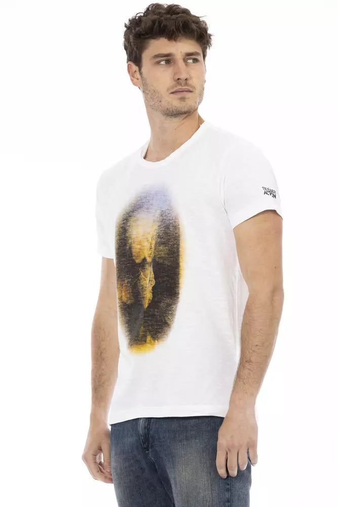 Trussardi Action White Cotton Men T-Shirt