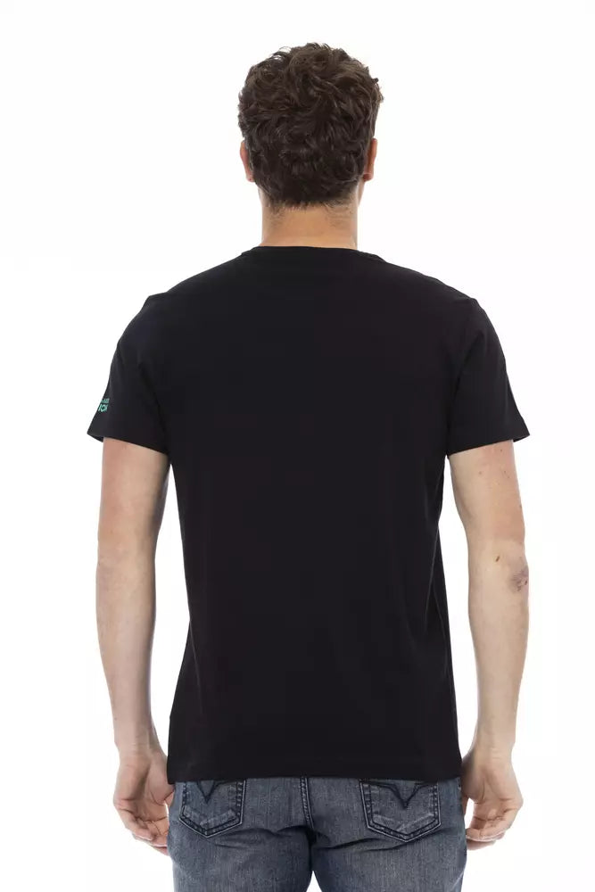 Trussardi Action Black Cotton Men T-Shirt