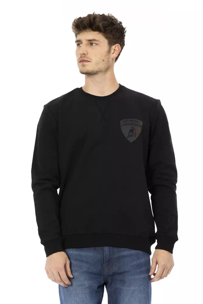 Automobili Lamborghini Black Cotton Men Sweater