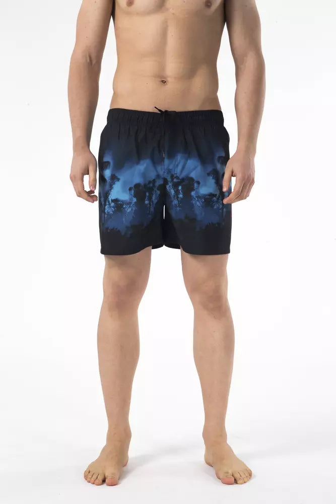 Just Cavalli Black Polyester Men Swim Shorts