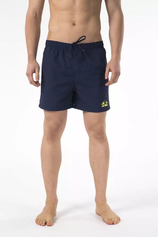 Just Cavalli Blue Nylon Men Swim Short