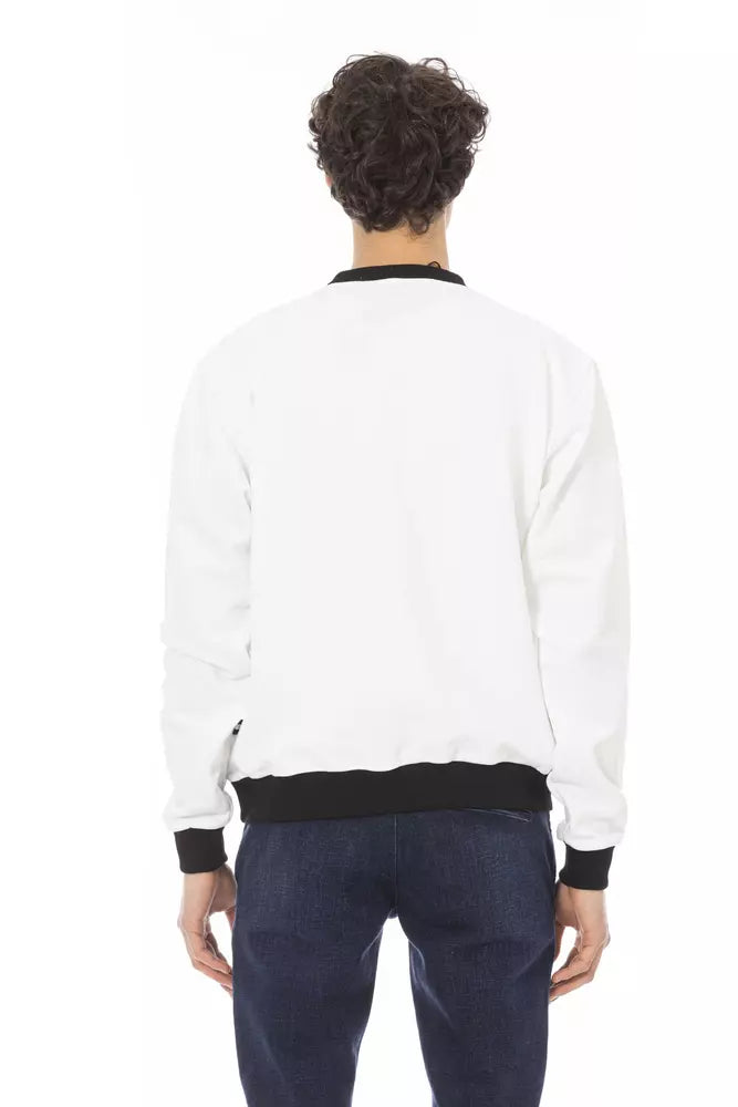 Baldinini Trend White Cotton Men's Sweater