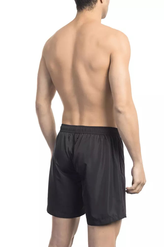 Bikkembergs Black Polyester Men Swim Short