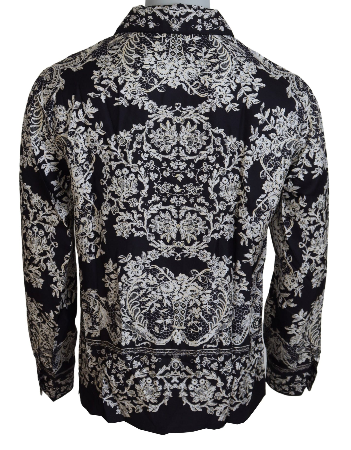 Dolce &amp; Gabbana Elegant Satin Floral Baroque Shirt