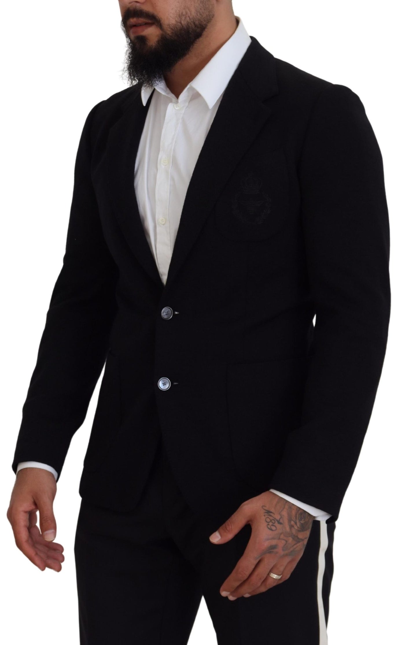 Dolce & Gabbana Elegant Single Breasted Black Wool Blazer