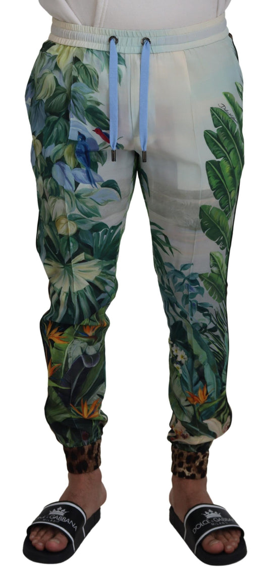 Dolce &amp; Gabbana Multicolor Silk Statement Pants