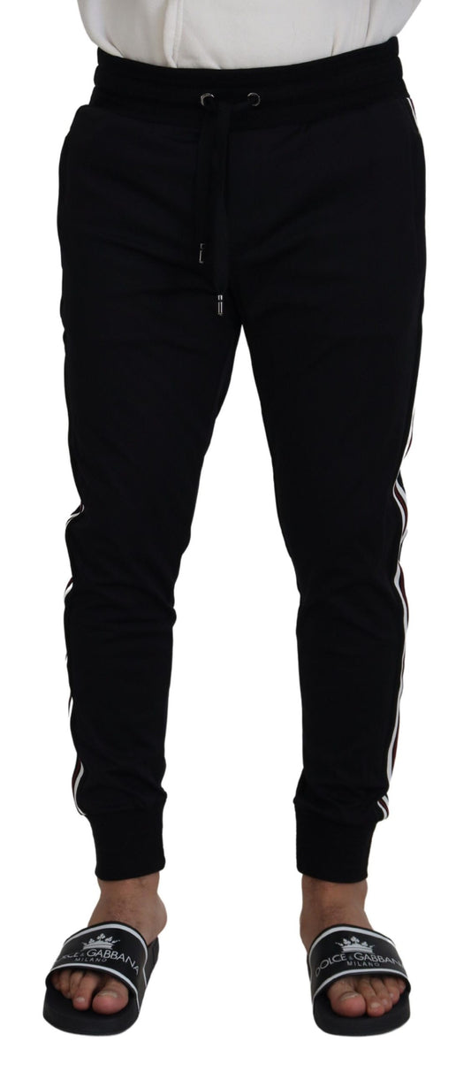 Dolce &amp; Gabbana Chic Black Cotton Designer Trousers