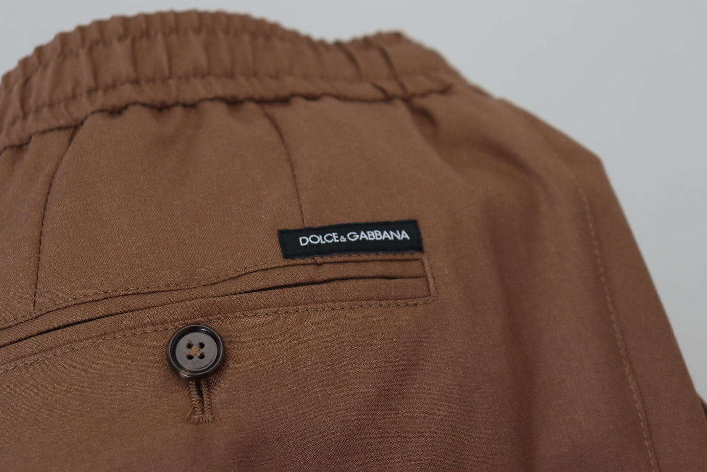 Dolce &amp; Gabbana Chic Brown Cashmere-Silk Jogger Pants