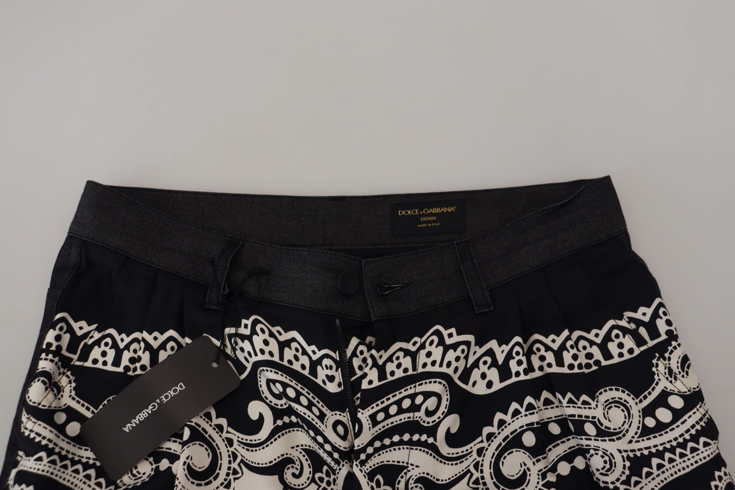 Dolce &amp; Gabbana Elegant Bandana Print Silk-Cotton Pants