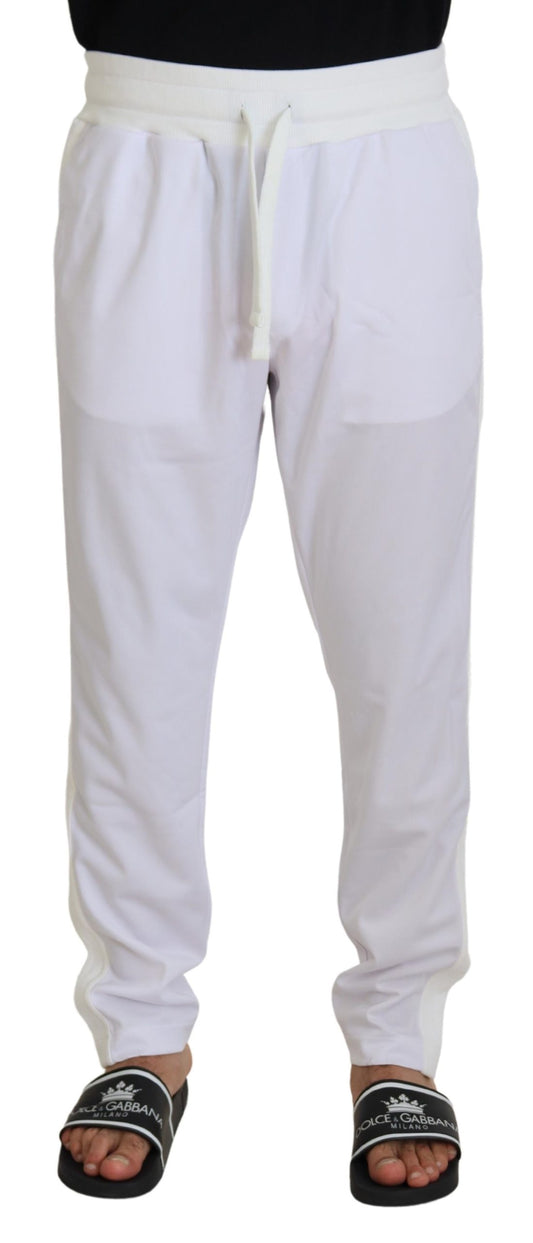 Dolce &amp; Gabbana Elegant White Jogger Pants for Sophisticated Comfort