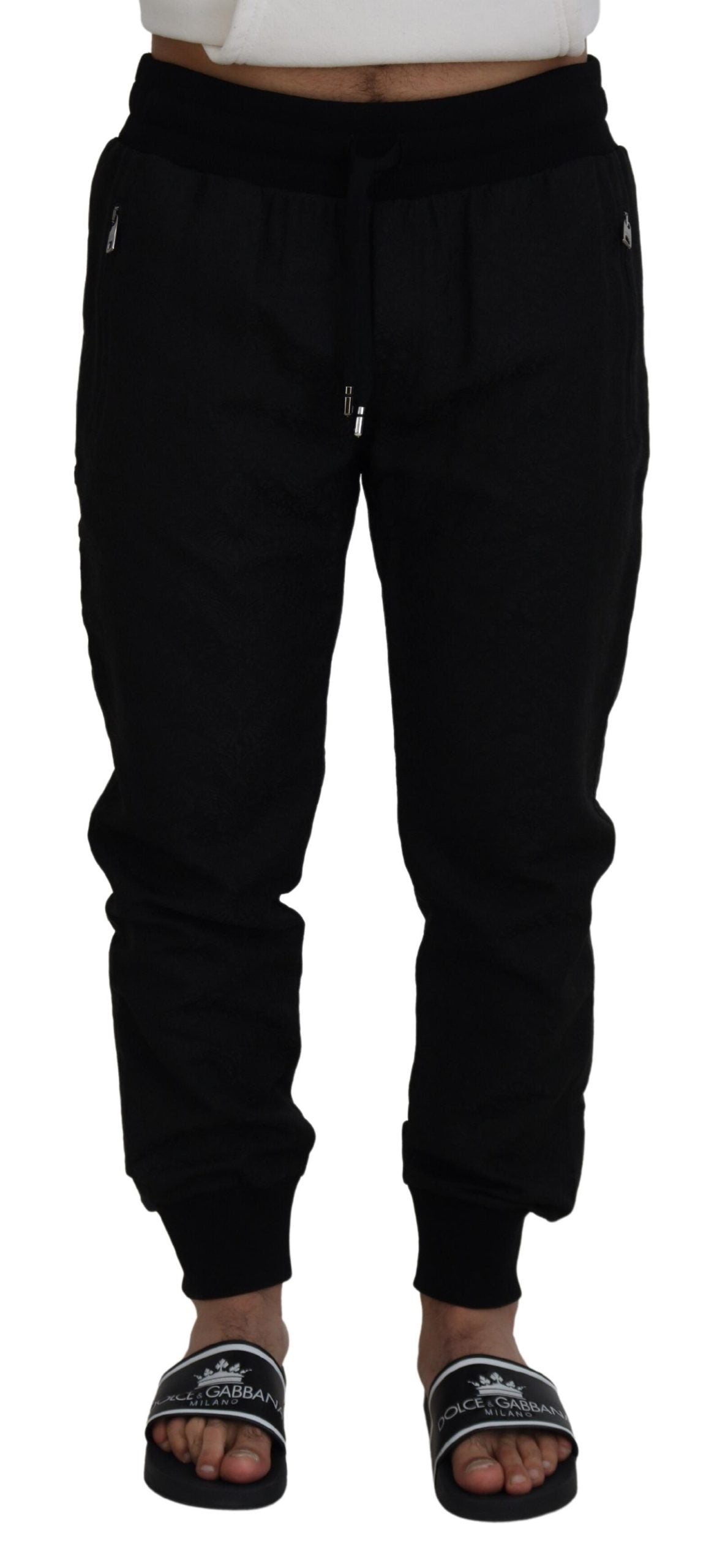 Dolce &amp; Gabbana Elegant Black Jogger Pants for the Modern Man