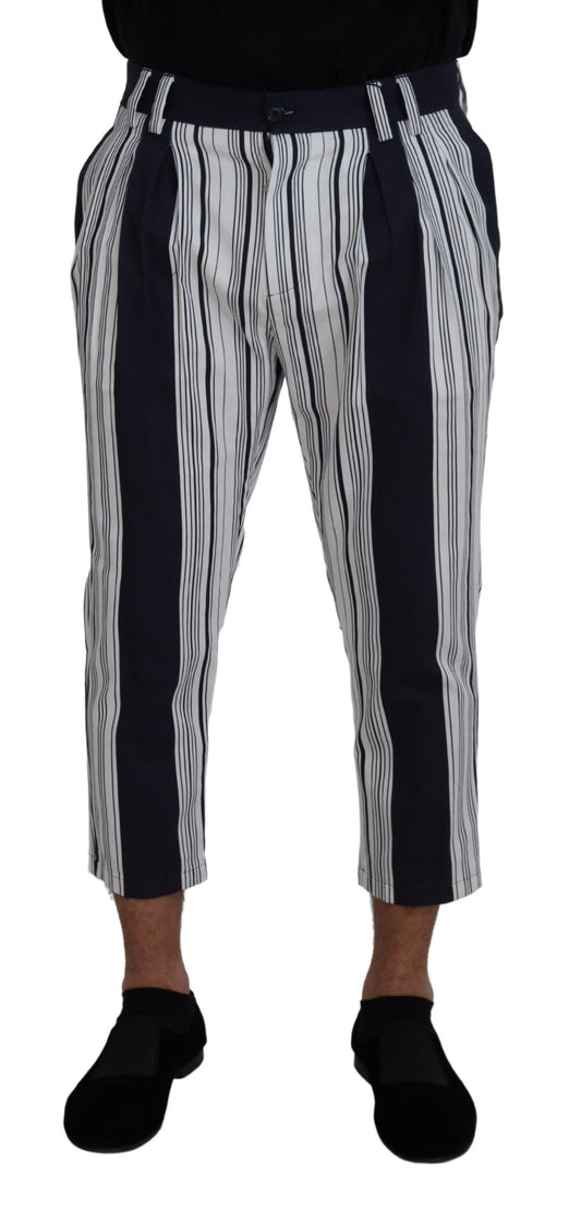 Dolce &amp; Gabbana Elegant Striped Cotton Pants for Men