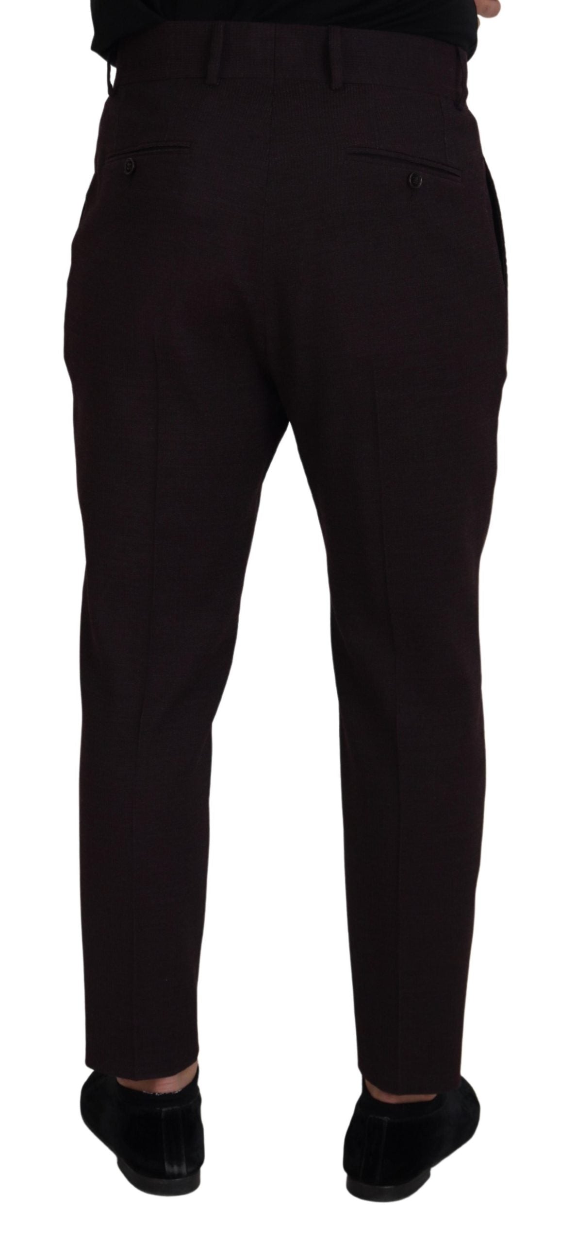 Dolce &amp; Gabbana Elegant Brown Cotton Blend Trousers