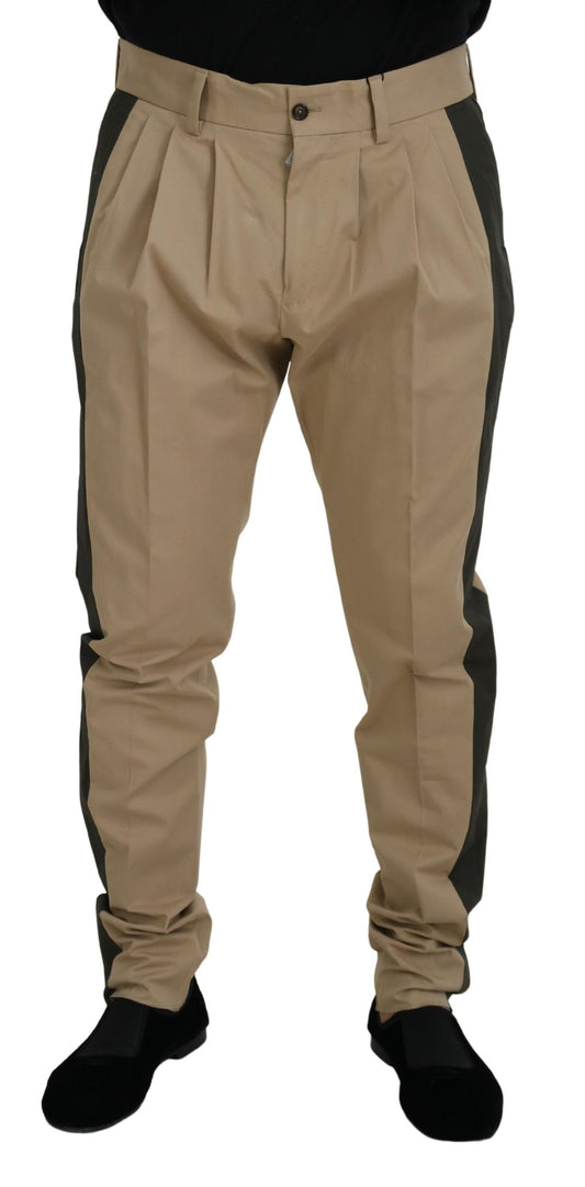 Dolce &amp; Gabbana Elegant Bi-Color Cotton Stretch Pants