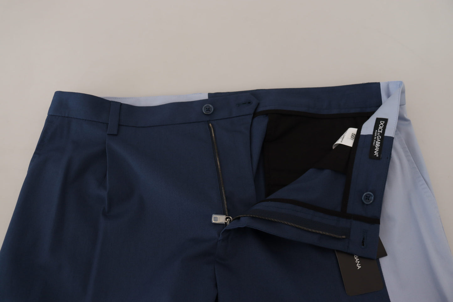 Dolce &amp; Gabbana Elegant Blue Cotton Blend Pants for Men