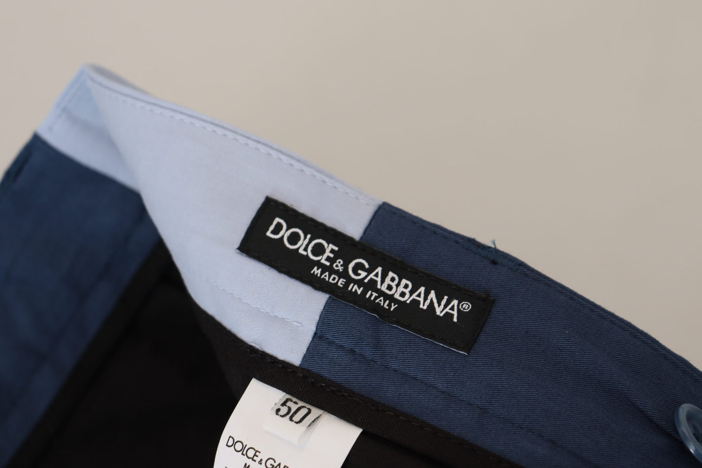 Dolce &amp; Gabbana Elegant Blue Cotton Blend Pants for Men