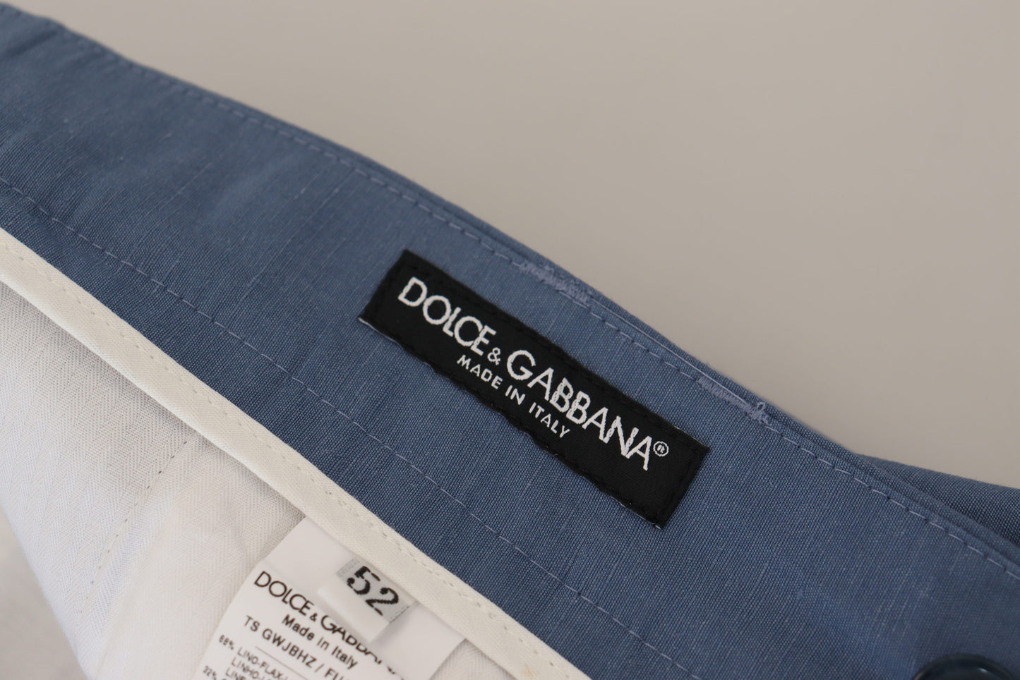 Dolce &amp; Gabbana Elegant Blue Linen-Cotton Pants