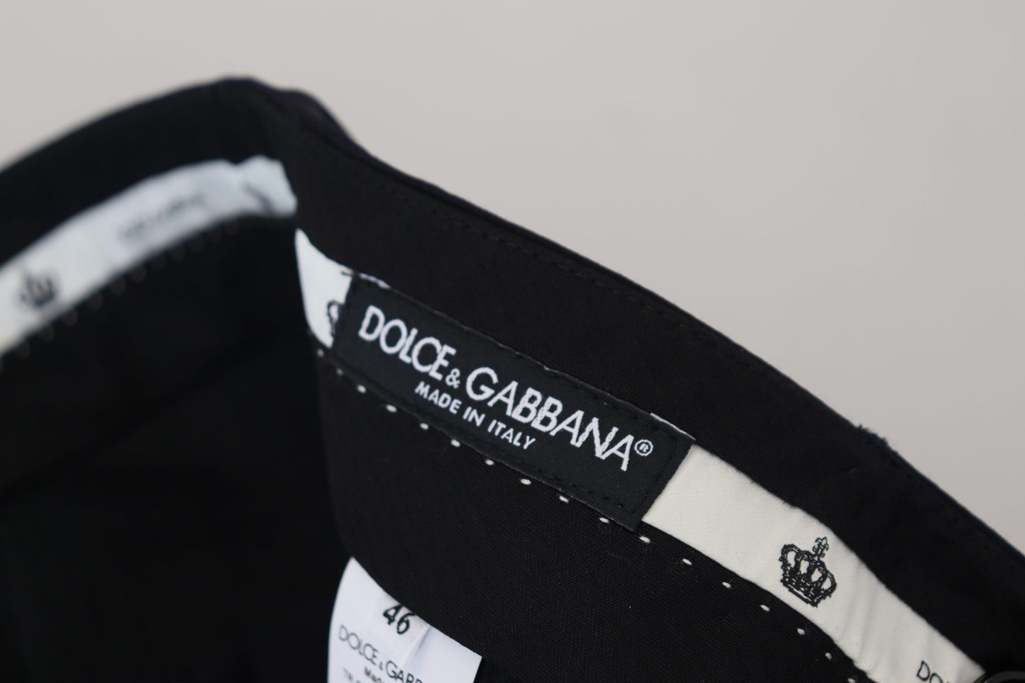 Dolce &amp; Gabbana Elegant Black Wool-Blend Trousers