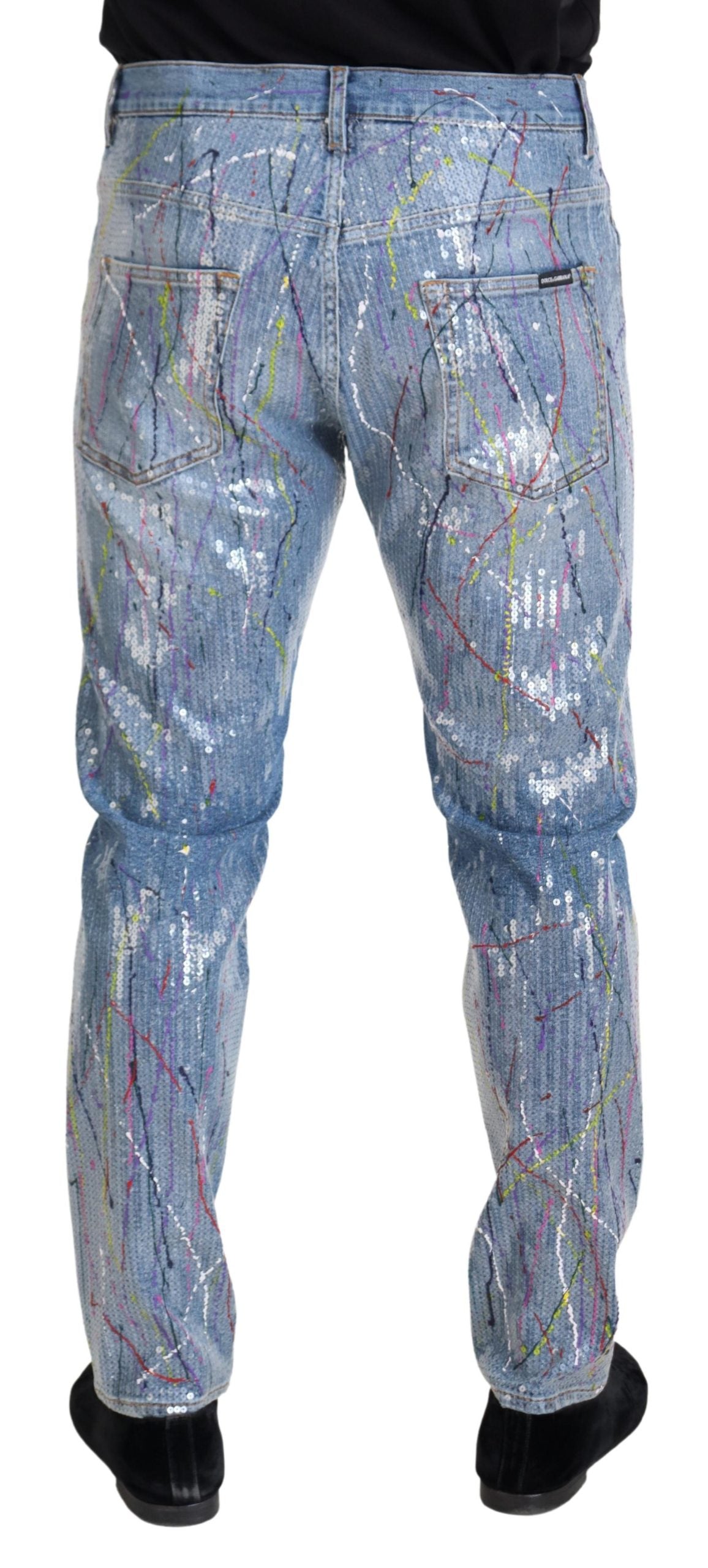 Dolce &amp; Gabbana Exquisite Color Splash Denim Pants