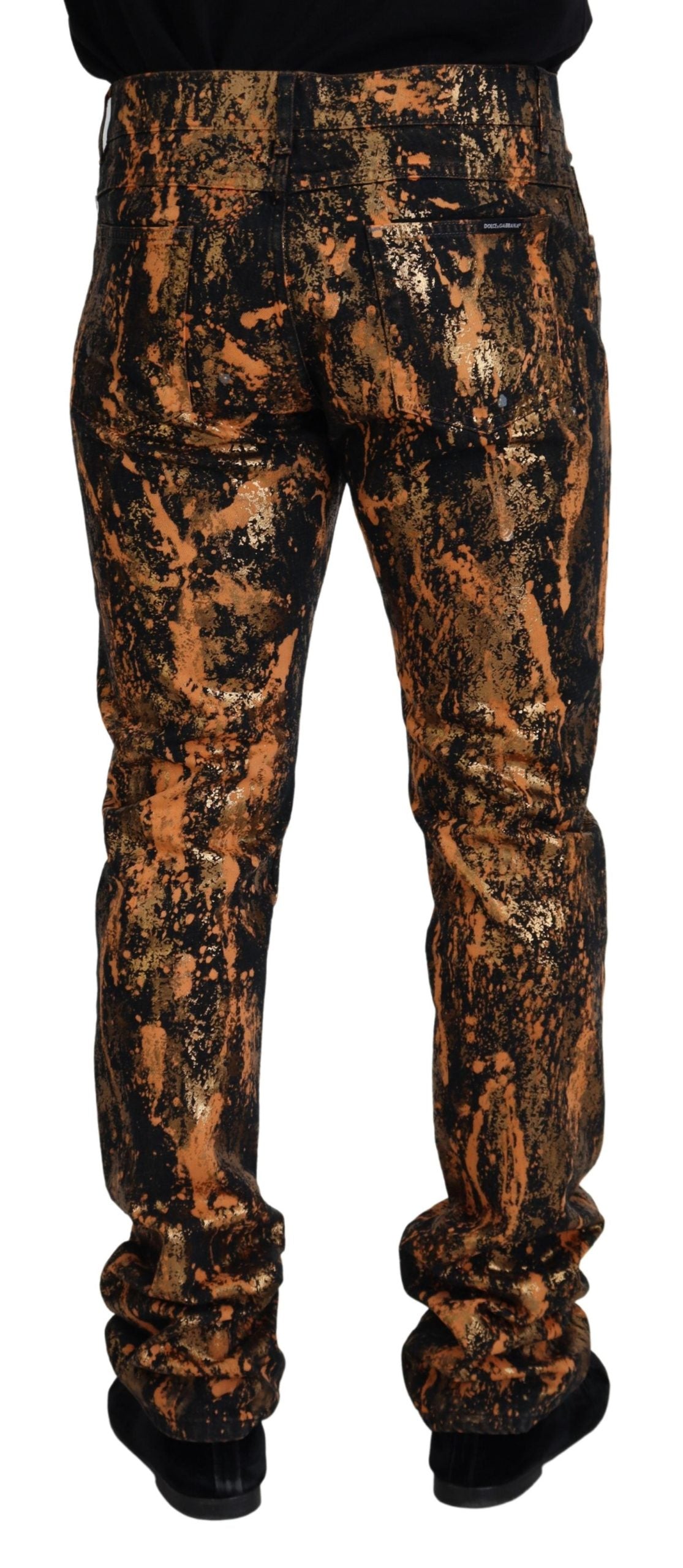 Dolce &amp; Gabbana Golden Ash Cotton Denim Pants