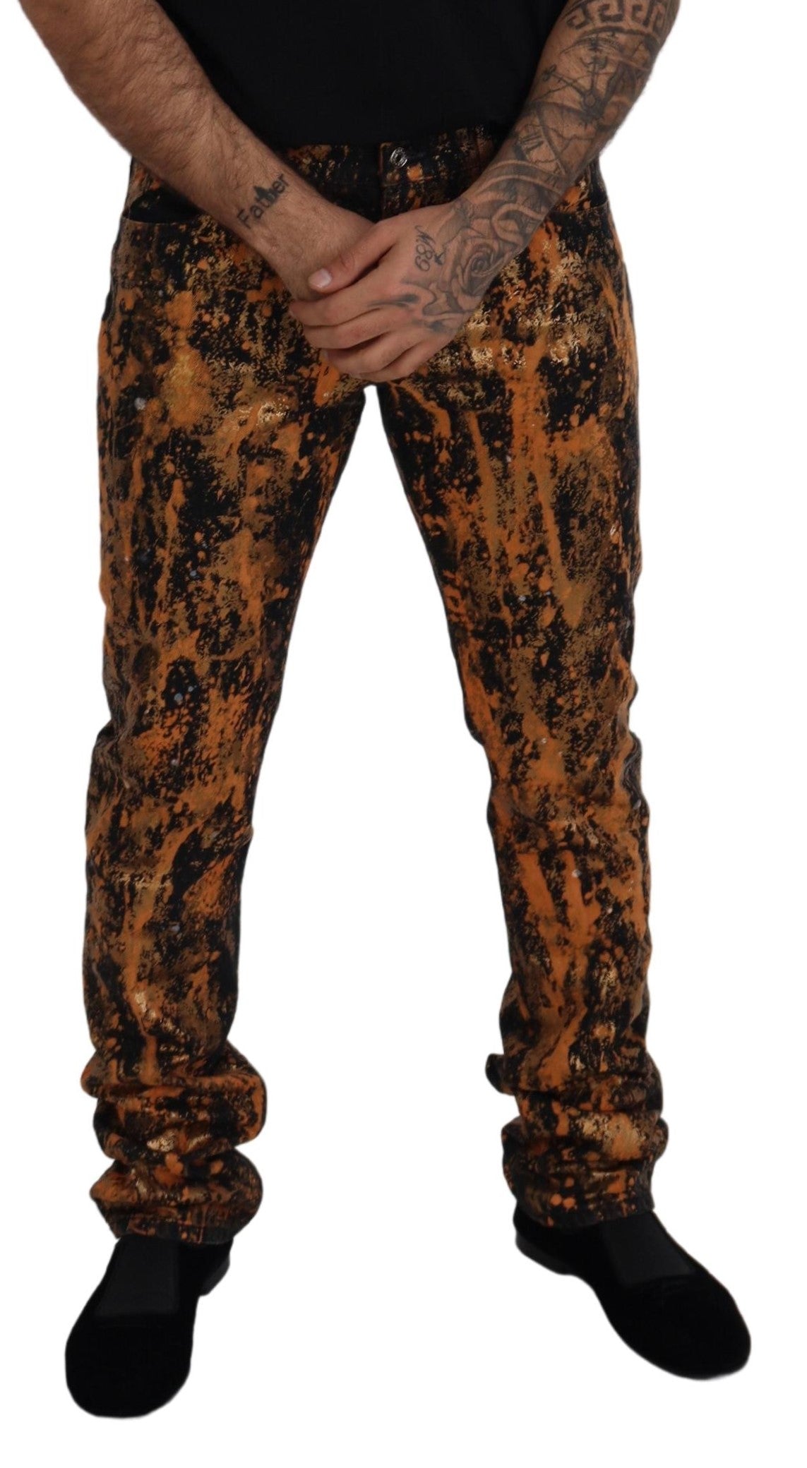 Dolce &amp; Gabbana Golden Ash Cotton Denim Pants