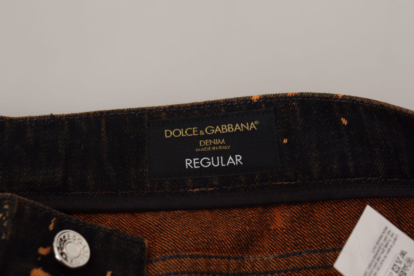 Dolce &amp; Gabbana Golden Ash Cotton Denim Pants