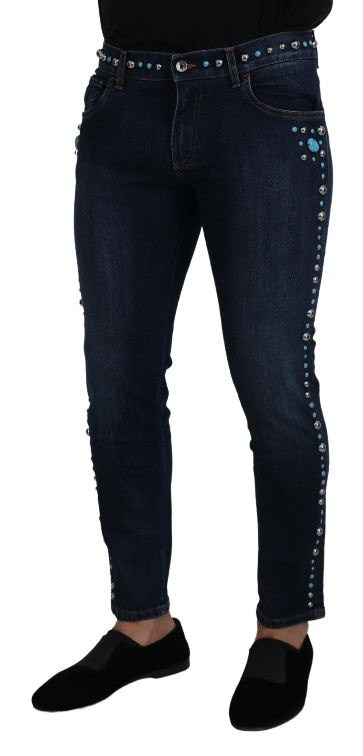 Dolce &amp; Gabbana Studded Opulence Denim Jeans