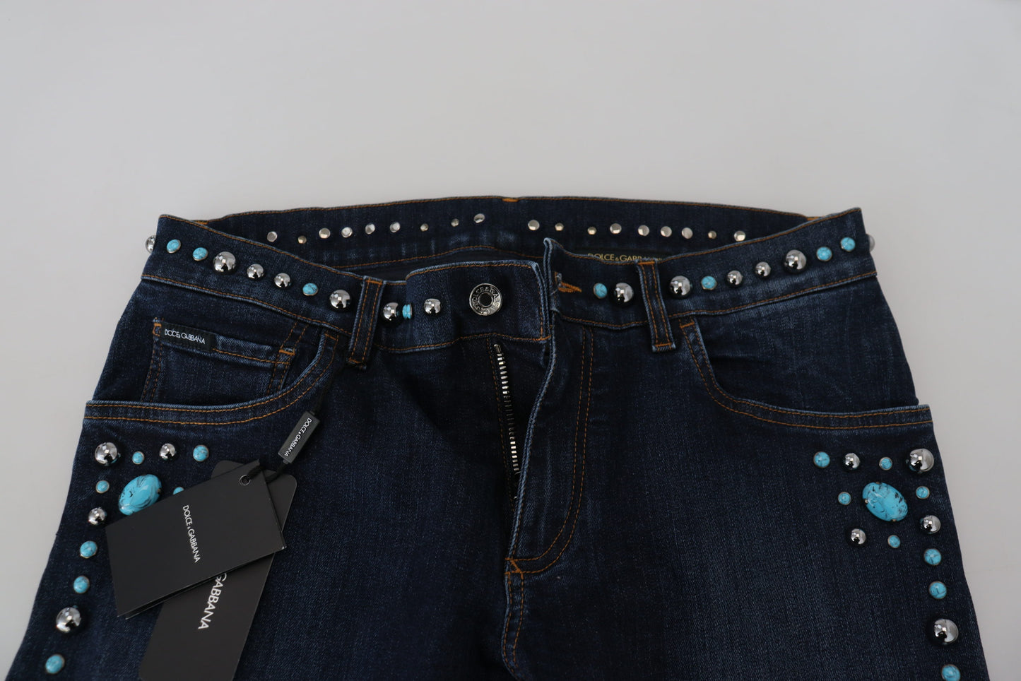 Dolce &amp; Gabbana Studded Opulence Denim Jeans