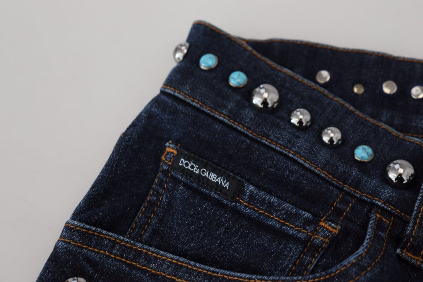 Dolce &amp; Gabbana Studded Opulence Denim Jeans