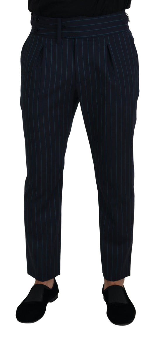 Dolce &amp; Gabbana Elegant Stripe Virgin Wool Trousers