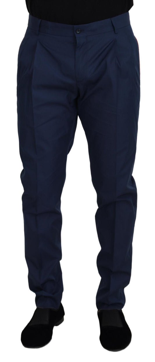 Dolce &amp; Gabbana Elegant Blue Cotton Silk Pants