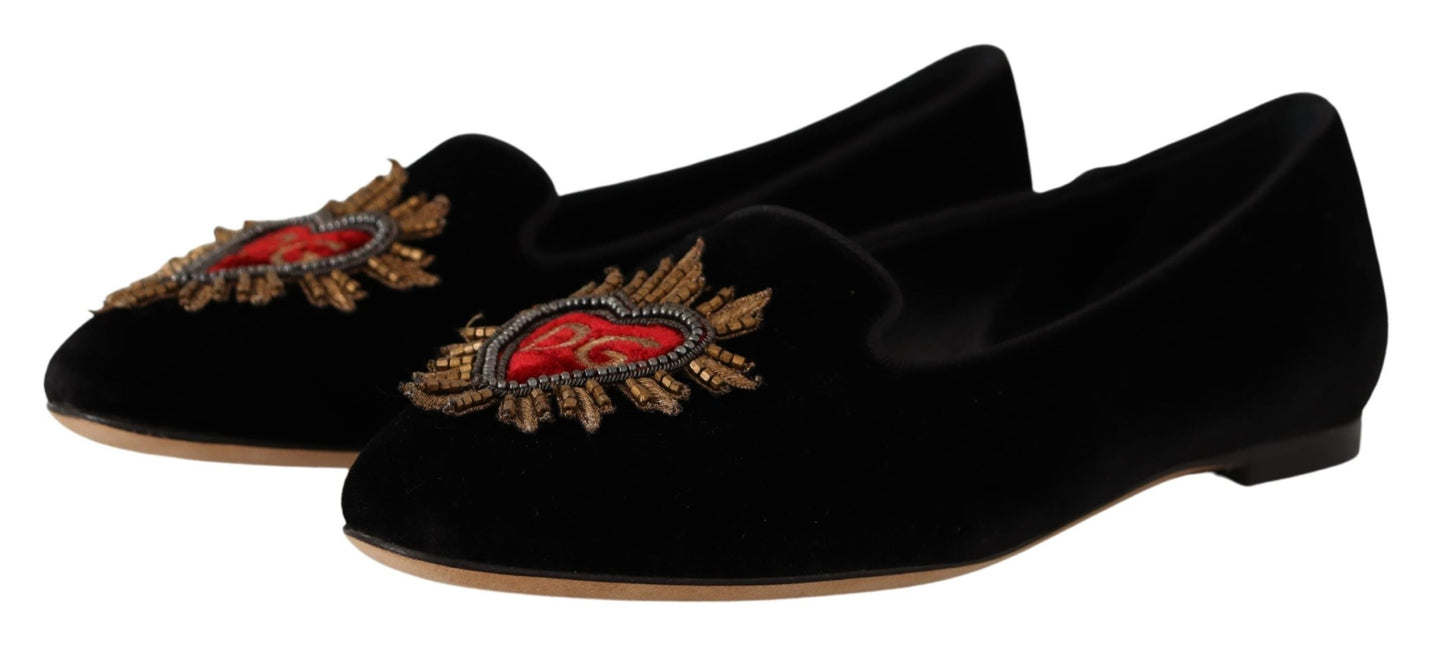 Dolce & Gabbana Elegant Patent Leather Flat Shoes