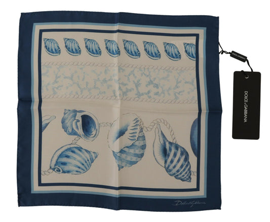 Dolce &amp; Gabbana Elegant Blue Silk Men's Square Scarf