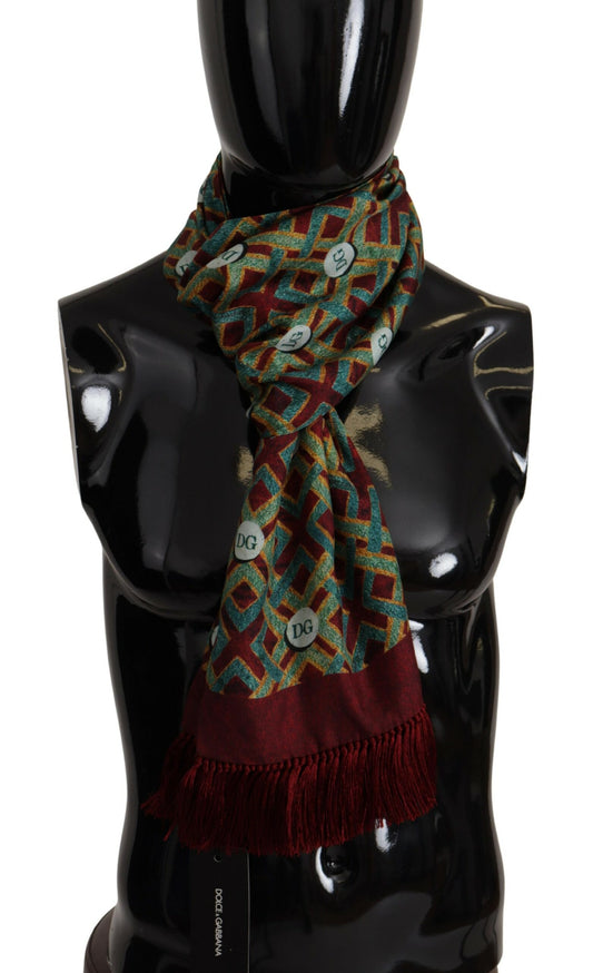 Dolce &amp; Gabbana Elegant Multicolor Silk Men's Scarf Wrap