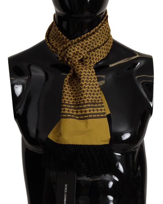 Dolce &amp; Gabbana Elegant Yellow Silk Men's Scarf