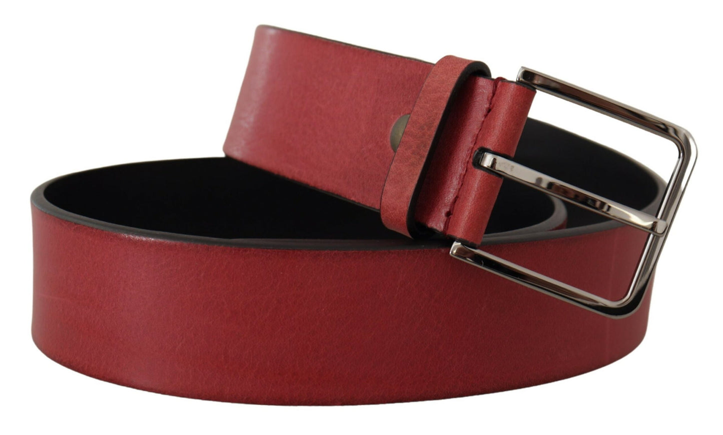 Dolce &amp; Gabbana Elegant Grosgrain Leather Belt with Silver Buckle