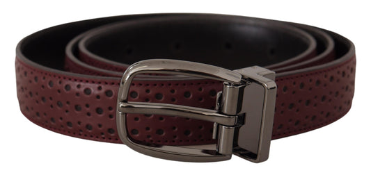 Dolce &amp; Gabbana Elegant Leather Belt with Metal Buckle