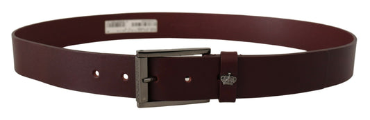 Dolce &amp; Gabbana Elegant Brown Leather Designer Belt