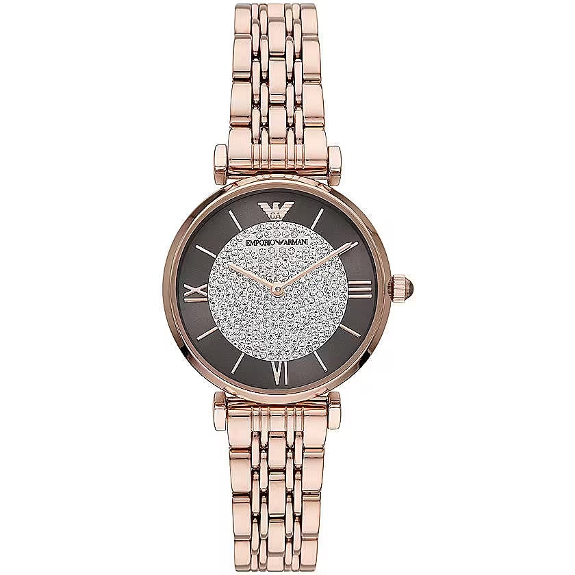 Emporio Armani Elegant Rose Gold-Tone Ladies Watch