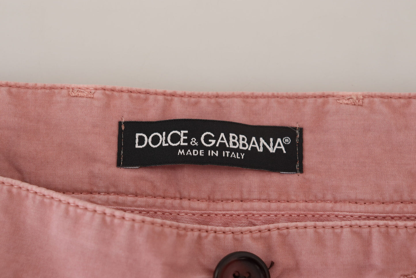 Dolce &amp; Gabbana Exquisite Pink Chino Shorts for Men