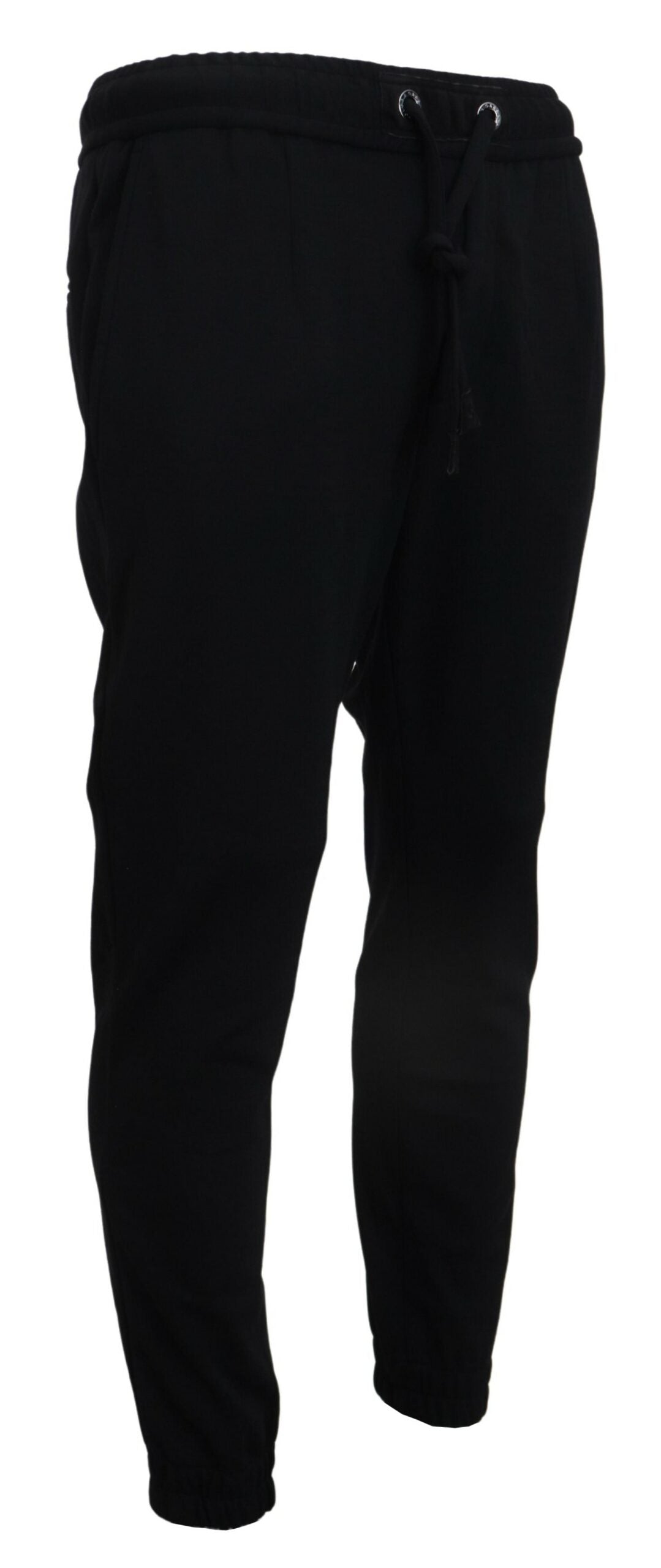 Dolce &amp; Gabbana Sleek Black Wool-Blend Sweatpants