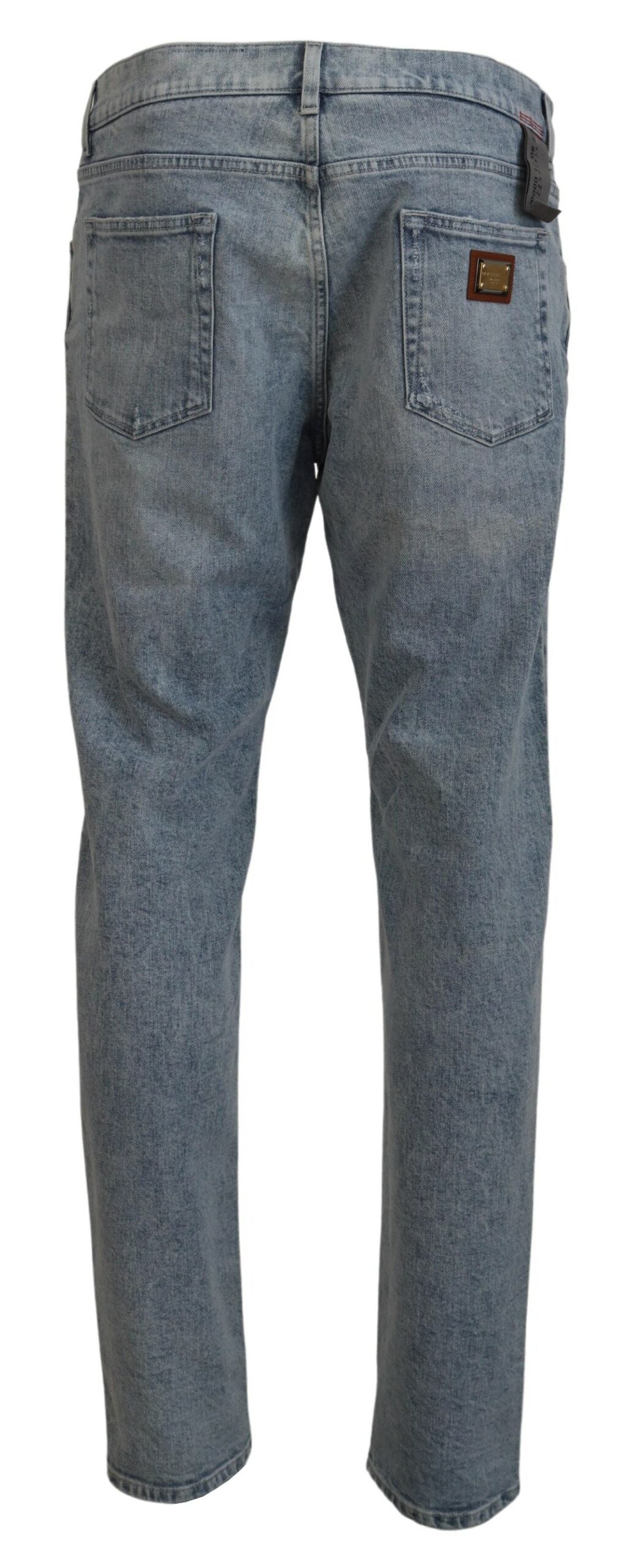 Dolce &amp; Gabbana Elegant Slim-Fit Light Blue Denim Pants