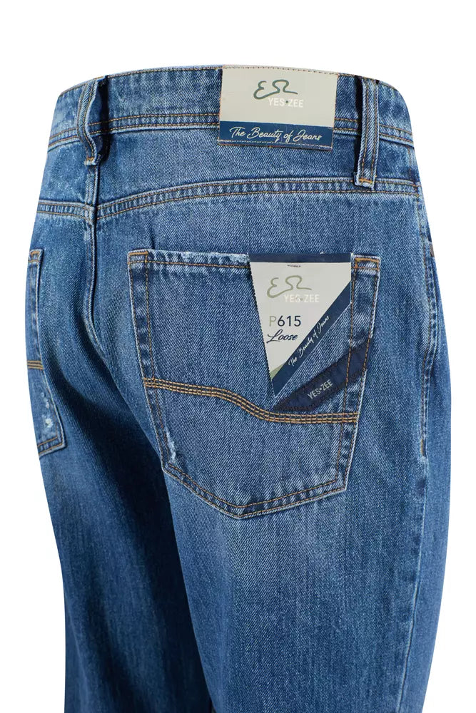 Yes Zee Blue Cotton Men's Jeans