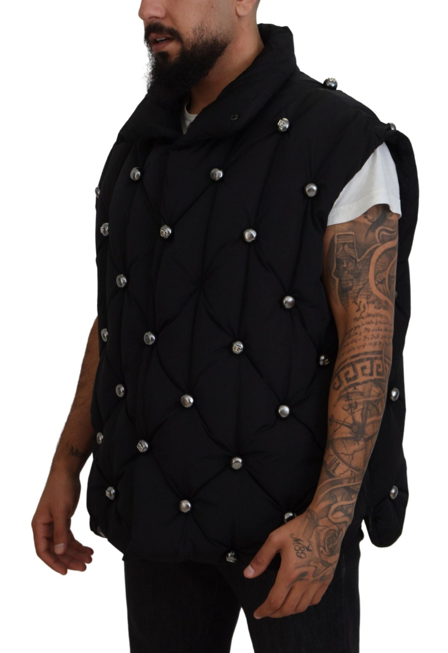 Dolce & Gabbana Elegant Black Sleeveless Vest Jacket