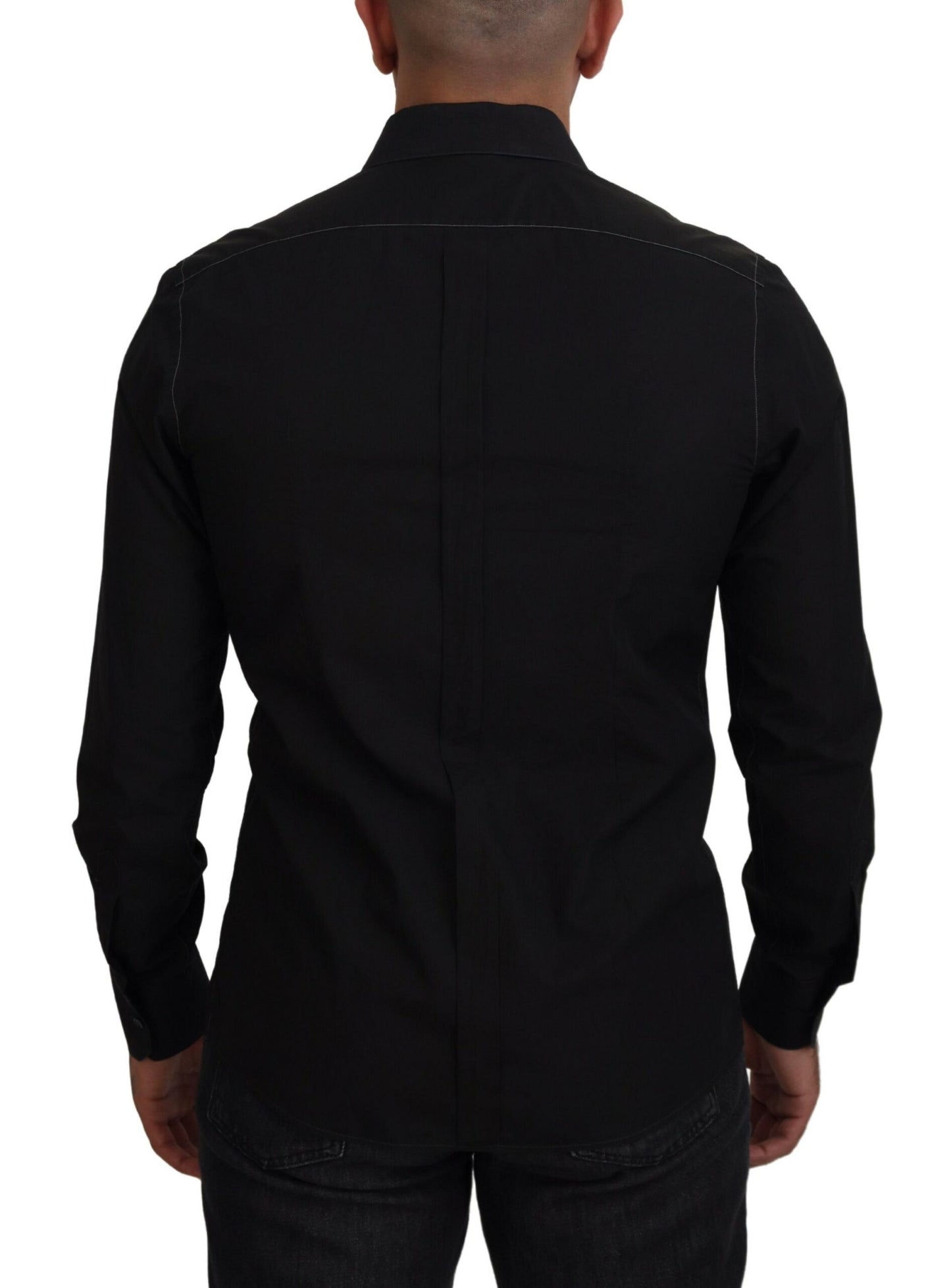 Dolce &amp; Gabbana Elegant Black Formal Cotton Shirt