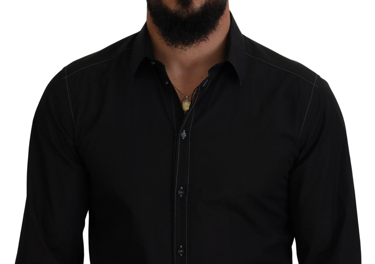 Dolce &amp; Gabbana Elegant Black Formal Cotton Shirt